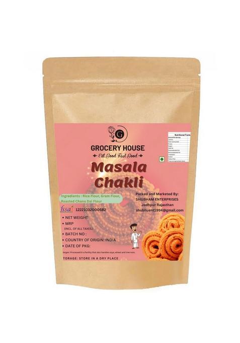 Grocery House Masala Flavoured Chakli 250G | Crunchy Indian Snack Tangy & Spicy Taste Festive Special Namkeen