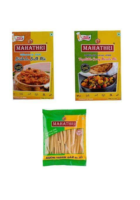 Mahathri Curry Combo: Bisibelabath (100G) + Vegetable Masala Kuchi Vadam