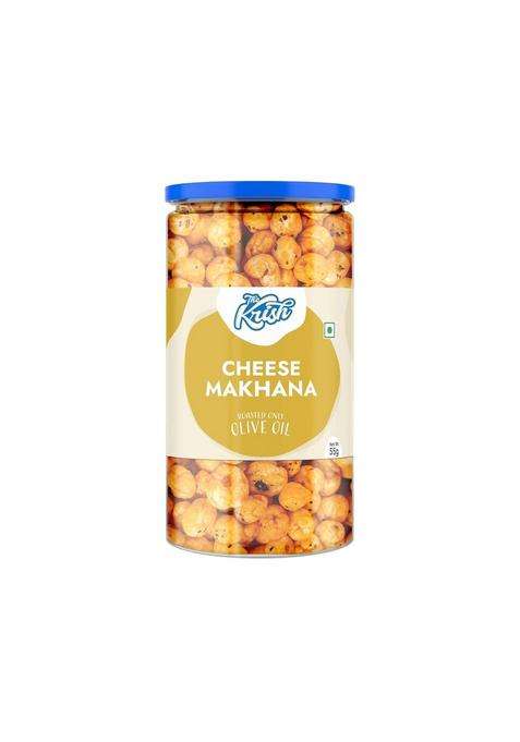 The Krish Roasted And Flavoured Jumbo Makhana |Cheese | Namkeen Snacks & Puffed Healthy Snack Cholesterol Free Gluten Rich In Protein Fiber Olive Oil - 55G Jar