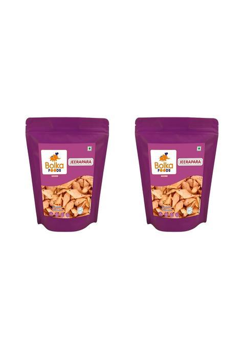 Bolka Foods Jeera Para Indian Snacks | Crispy Tea Time Snacks, (500 Grams, 2 Packs Of 250 Grams), Hand Made Ready To Eat