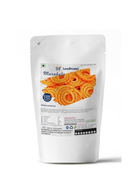 Lazy Shoppy Chakli | Snacks Murukulu Chakali Snack Spicy Murukku Traditional Namkeen (250 Gram)