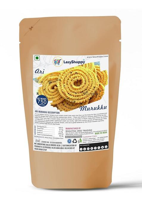 Lazy Shoppy | Mullu Murukku Uzhunnu Rice Butter Authentic Diwali Snack (750 Grams)