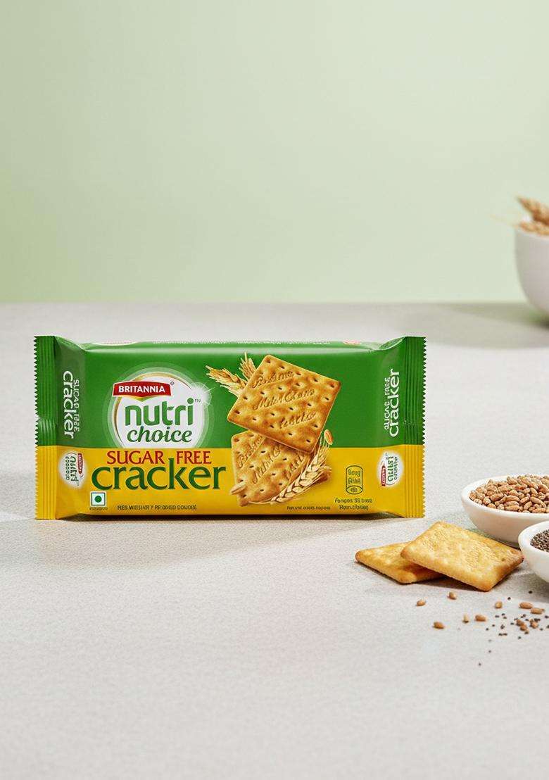Britannia Nutrichoice Sugar Free Cracker Biscuits Pouch, 300 G - Indya