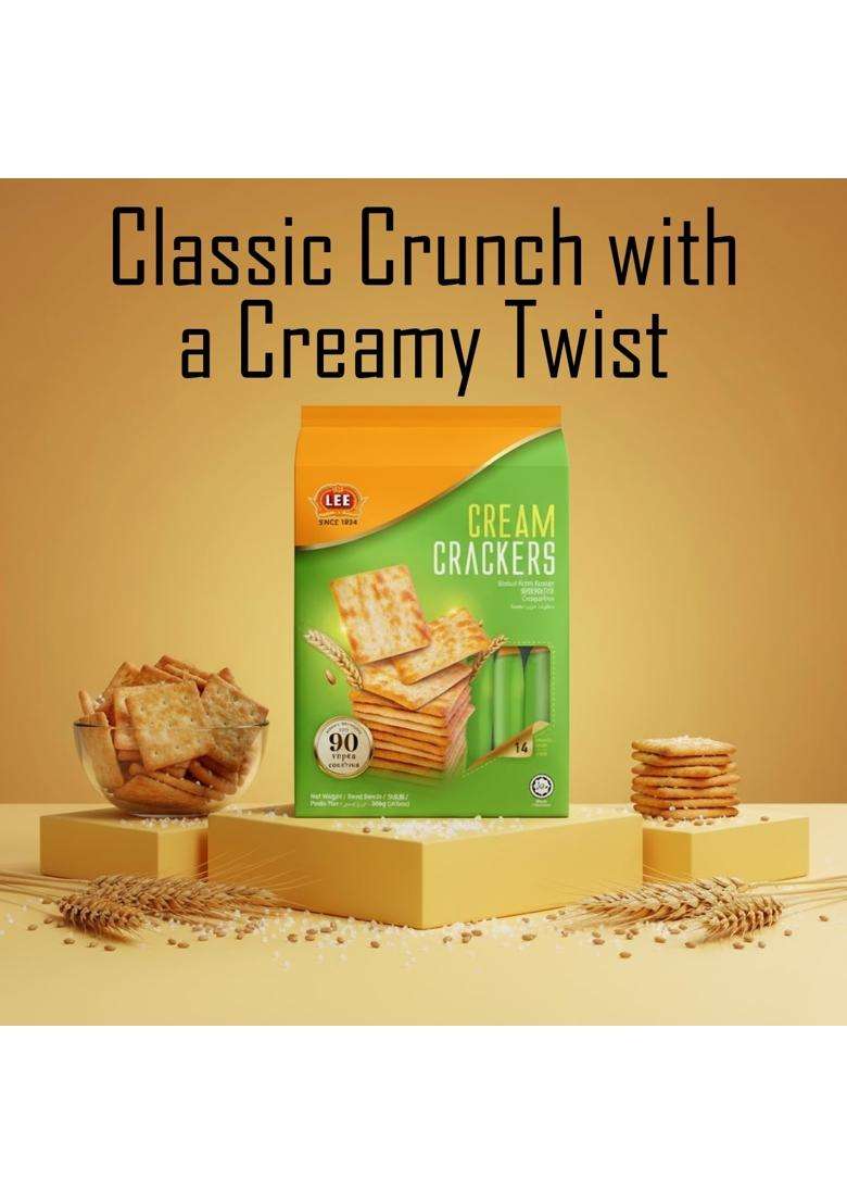 De Best Lee Cracker Cream 308G | Crunchy Crackers Delicious Snack For All Ages Perfect Tea Time & Parties - Indya
