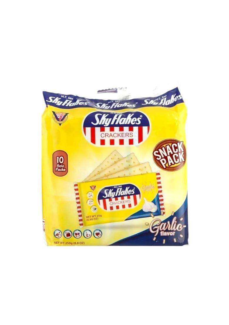 Skyflakes Sky Flakes Garlic Cracker 10X 25G (250G) Philippines - Indya