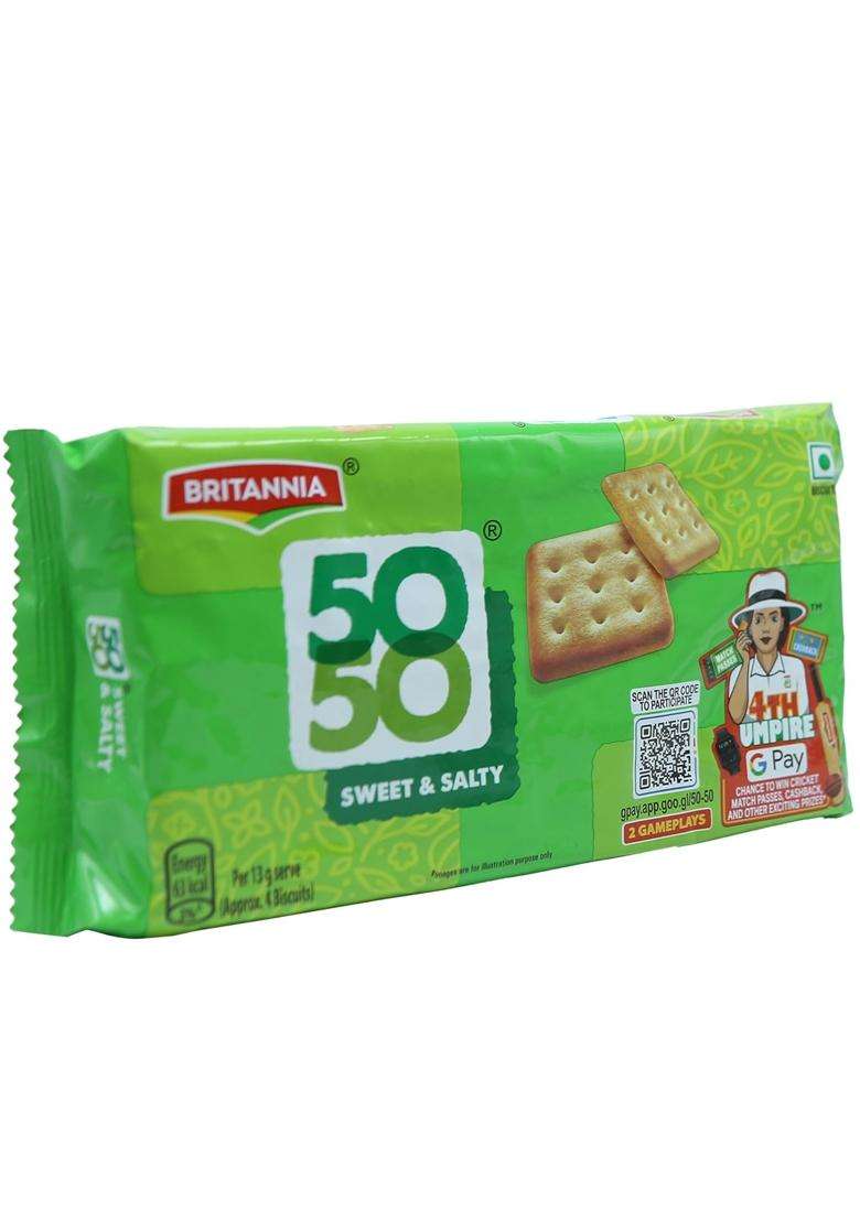 Britannia 50-50 Sweet Salty Biscuit, 188G - Indya