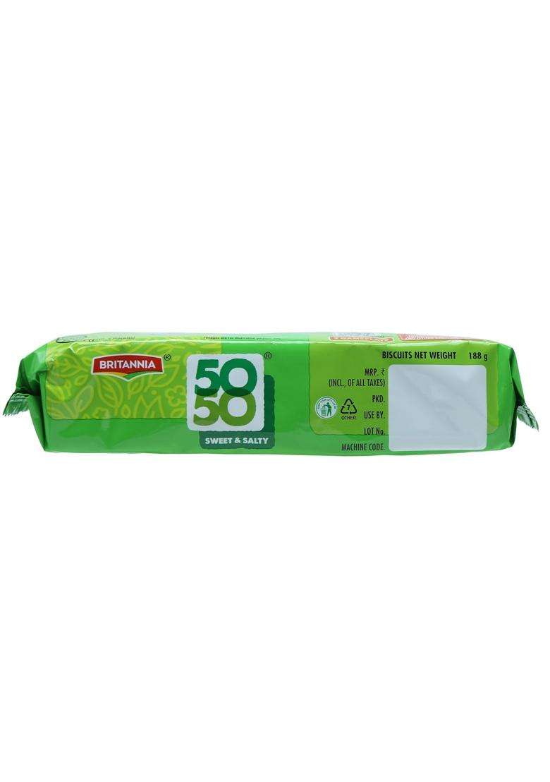 Britannia 50-50 Sweet Salty Biscuit, 188G - Indya