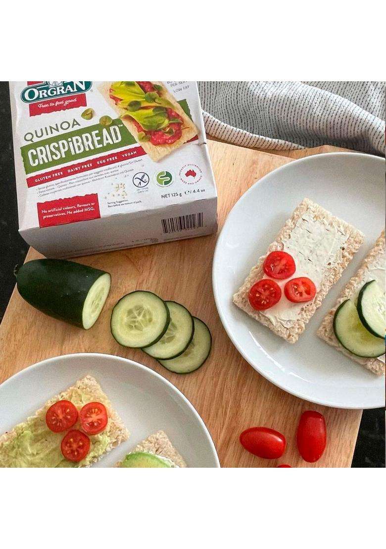 Orgran Gluten Free Quinoa Crispbread, 125G - Indya
