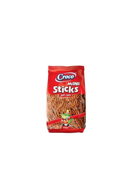 Croco Pretzel Namkeen Crackers Sticks Mini, Salted Snacks, Imported Bagel Chips 250G