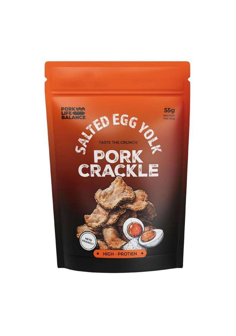 Pork Life Balance Delicious Crackle (Salted Egg Yolk, 75 Gm) - Ready To Eat Pure Dry Cured Crackles, No Trans Fat, Gluten & Soya Free, Shelf-Stable, Keto Friendly (Pack Of 1) - Indya