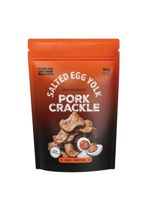 Pork Life Balance Delicious Crackle (Salted Egg Yolk, 75 Gm) - Ready To Eat Pure Dry Cured Crackles, No Trans Fat, Gluten & Soya Free, Shelf-Stable, Keto Friendly (Pack Of 1)