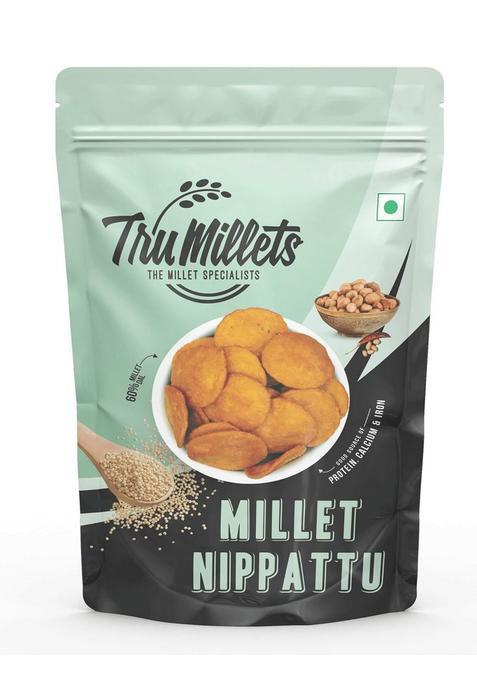Trumillets Millet Nippattu 125G(Pack Of 2) | South Indian Crunchy Snack Tasty Nippatu No Palm Oil Preservative Ready-To-Eat Healthy & Wholesome