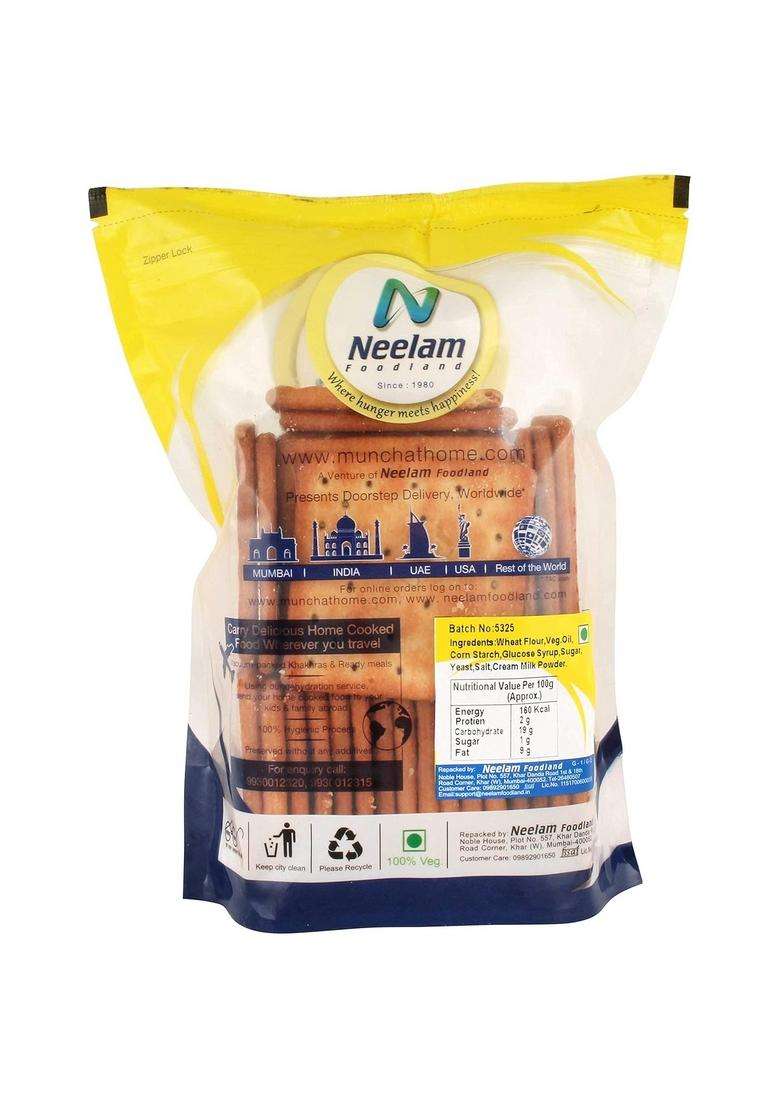 Neelam Foodland Special Whole Wheat Slim Pepper Crackers - Indya