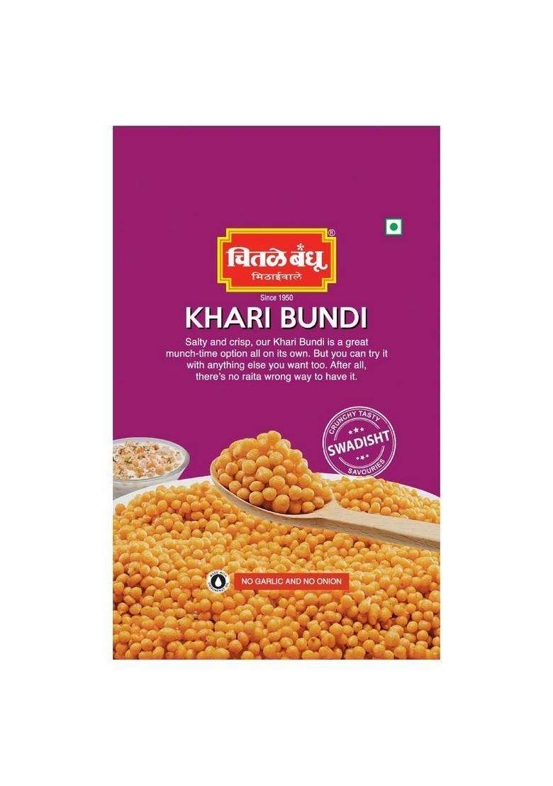 Chitale Bandhu Khari Bundi, 400Gm (Pack Of 2-200Gm Each) - Indya