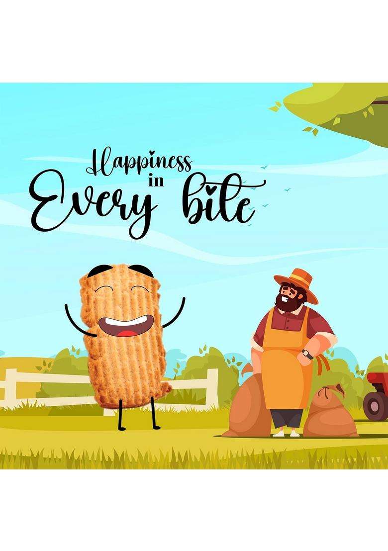 Thakar Atta Cookies Biscuits 400G | Crispy & Buttery Texture Ideal Tea Time Snack Homemade Taste, Bakery Fresh Premium Handmade Whole Wheat Gluten-Free, No Maida, Palm Oil-Free Healthy Diabetic-Friendly Snack. - Indya