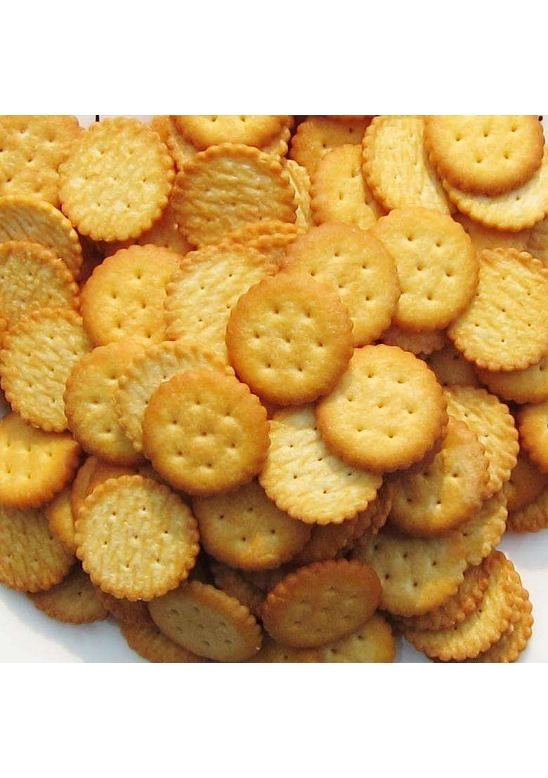 Hungry Beast Farm Bites-Home Made Fresh Small Round Shaped Salt Biscuits|Round Biscuits|Tea Time Snacks|Small Crispy Crackers-100 Grams(Pack Of 2) - Indya