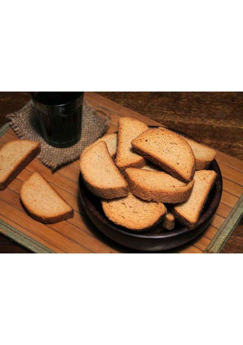 Neelam Foodland Extra Thin Whole Wheat Toast, Perfect Crunchy Snack, For Home, Travel, 400 G - Indya