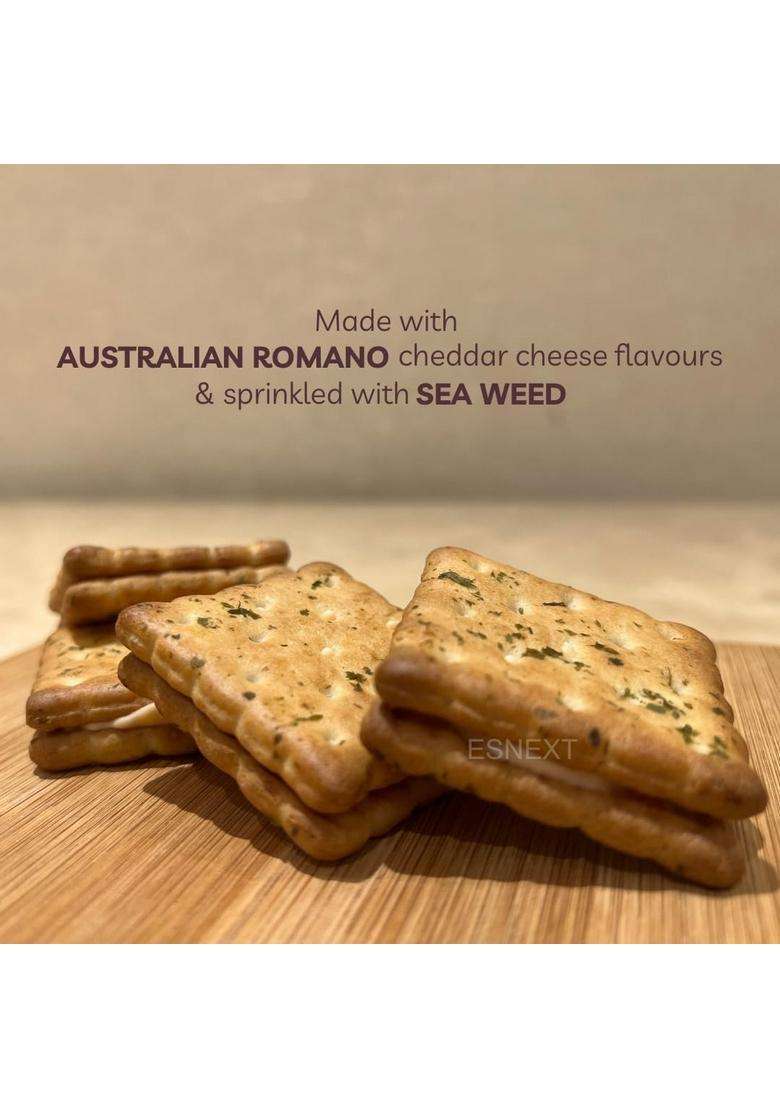 Esnext Frix Cheese Cream Veggie Cracker I Romano Cheddar Flavor (An Original Recipe) - 160G (Pack Of 2) - Indya