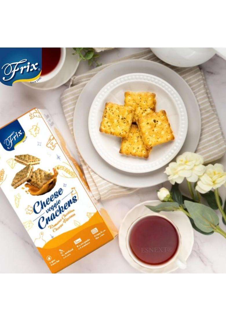Esnext Frix Cheese Cream Veggie Cracker I Romano Cheddar Flavor (An Original Recipe) - 160G (Pack Of 2) - Indya