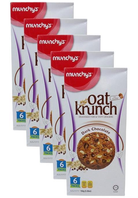Munchy'S More Combo - Oat Krunch Crackers Dark Chocolate, 156G (Pack Of 5) Promo Pack