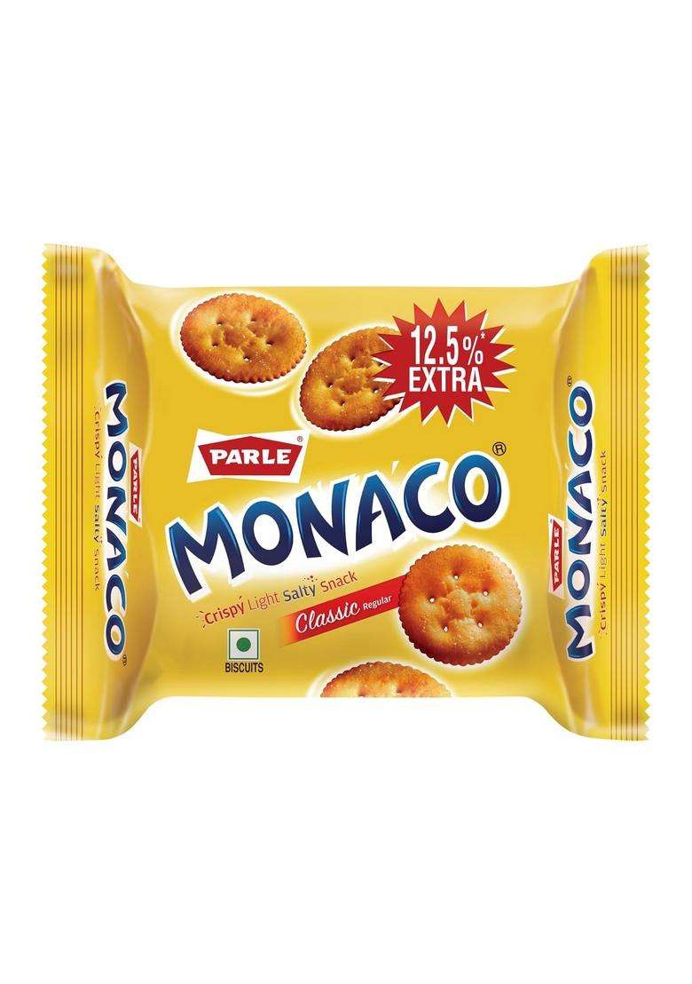 Parle Monaco Classic Biscuit, 46.4G+5.8G Extra = 52.2G - Indya