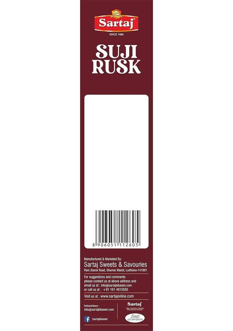 Sartaj Suji Rusk | Cardamom Flavored Rusk, 350G - Indya
