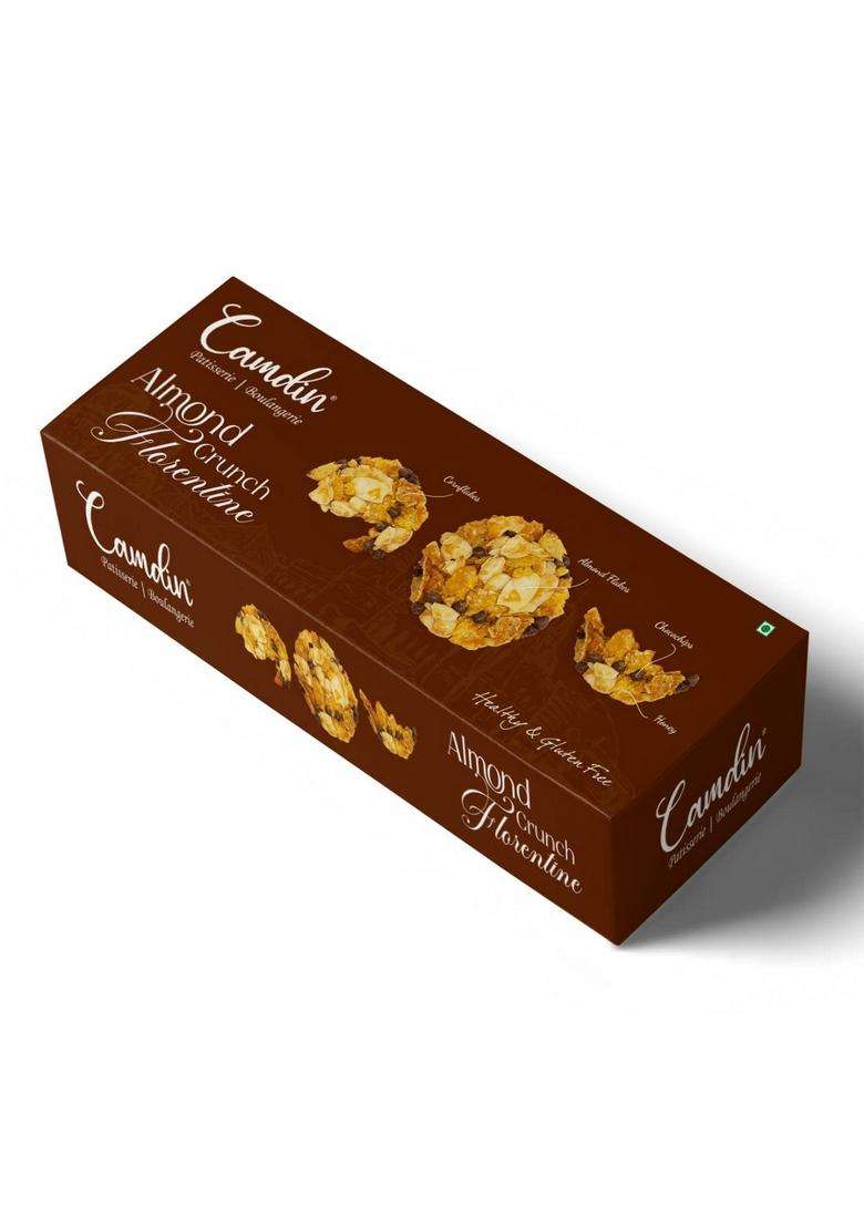 Camdin Almond Crunch Florentine 300 Gms | Gluten Free ( Pack Of 9 Pcs) - Indya
