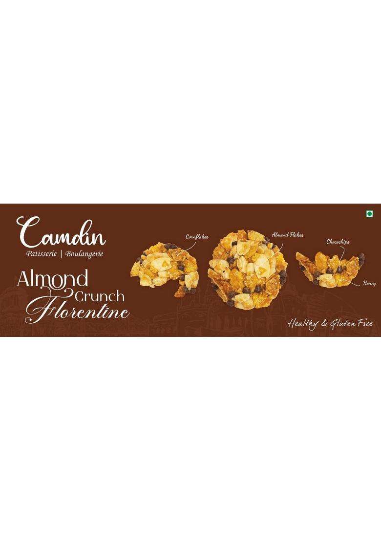 Camdin Almond Crunch Florentine 300 Gms | Gluten Free ( Pack Of 9 Pcs) - Indya