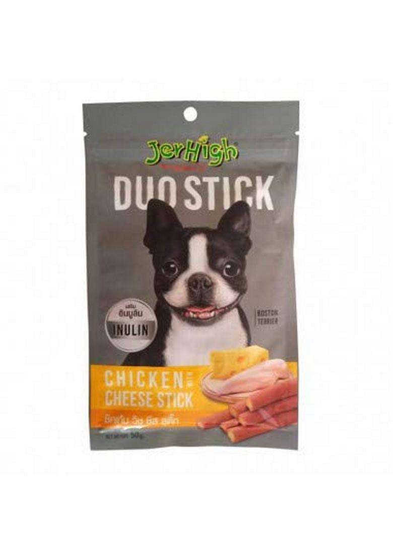 Jerhigh Duo Stick Spinach With Cheese 50 Gm (Pack Of 4), All Life Stages, Dogs - Indya