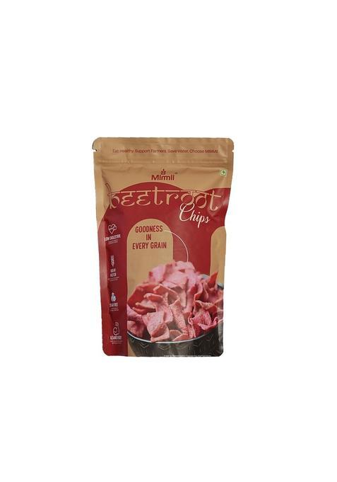 Mimmii Beetroot Chips 100 G Baked Crispy Root Veggie Snack | High Fibre, Gluten Free, Low Glycaemic Load Light & Wholesome Treat