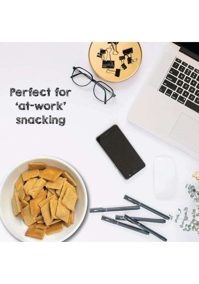 Selfcare By Suman Agarwal Baked Jaggery Crackers - 125G (Pack Of 1) | Healthy Sweet Snacks Namkeen Grocery Crunchy Tea Time Snacking Travel & Jain Friendly No Added Preservatives - Indya