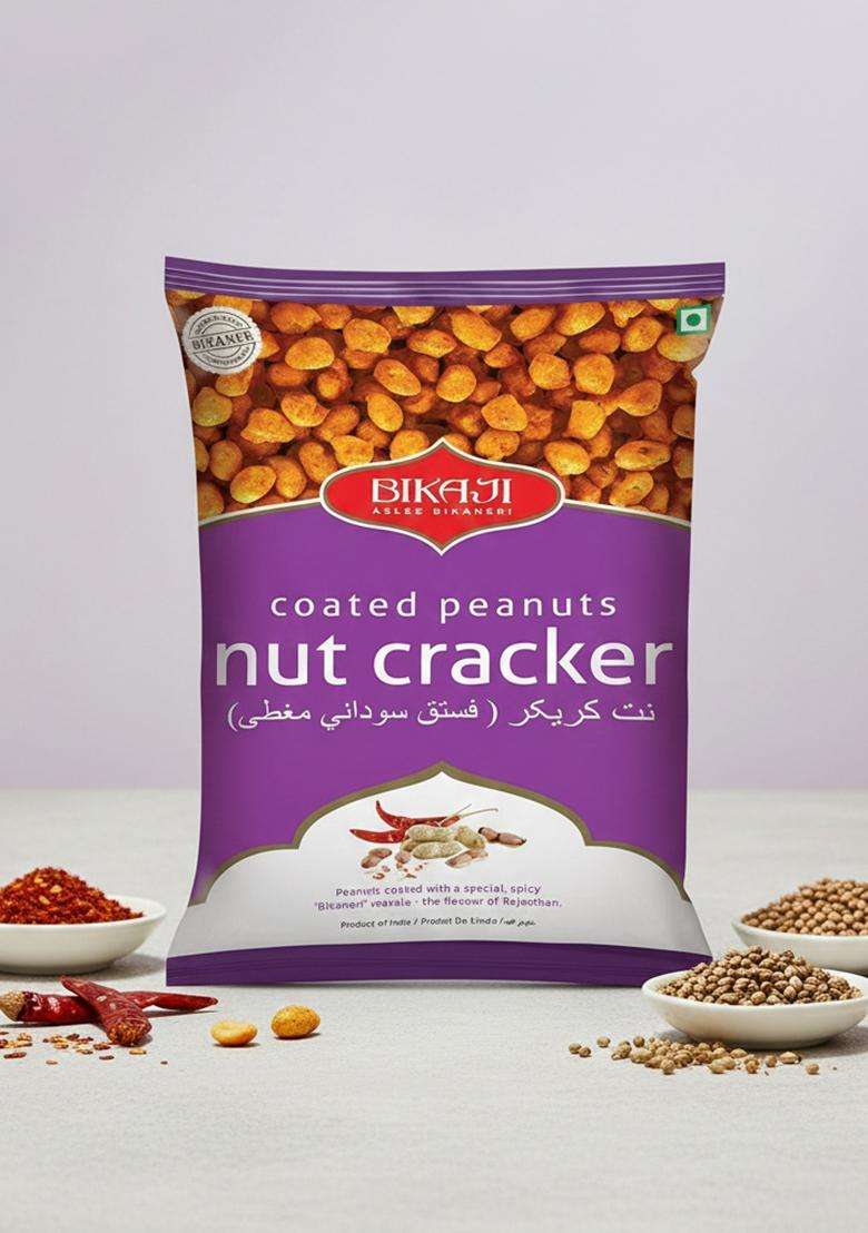 Bikaji Aslee Bikaneri - Spicy Coated Peanuts Nuts Cracker 400G X 2 - Indya