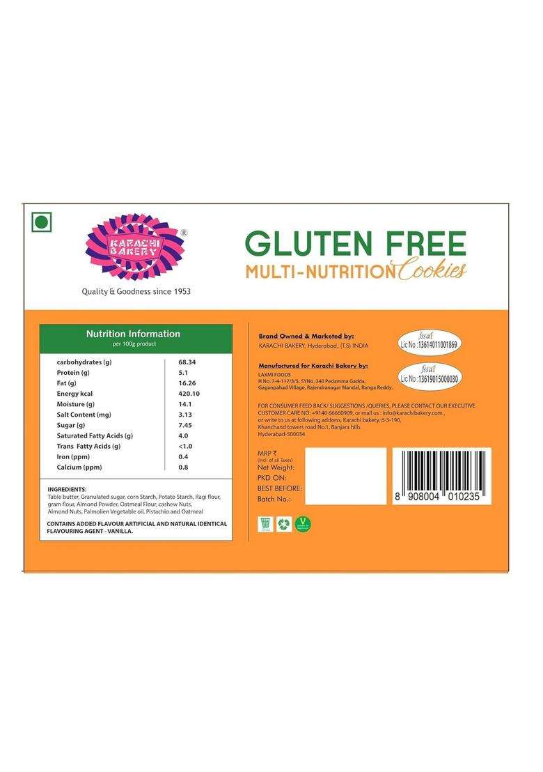 Karachi Bakery Fruit Biscuit - Premium, 400 G Gluten Free Biscuits (Multi Nutrition) - Indya