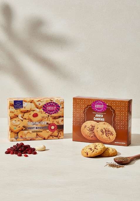 Karachi Bakery Fruit Biscuit - Premium, 400 G Jeera Cookies,400Gm