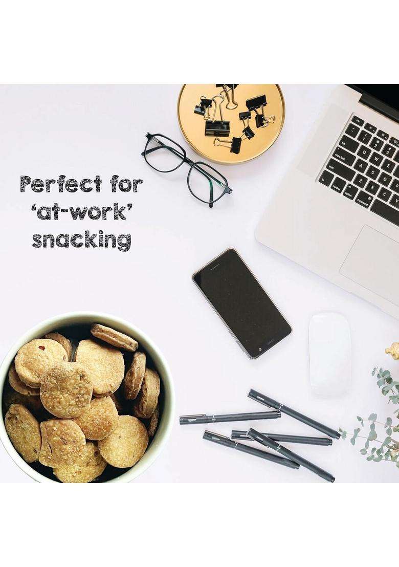 Selfcare By Suman Agarwal Ajwain & Sesame Crackers Pack Of 1 125G | Baked - Healthy Vegan Snacks Namkeen Grocery Spicy Crunchy Chatpata Tea Time Snacking Jain Travel Friendly - Indya