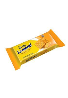 Biteza Julie S Le-Mond Cheddar Cheese Puff Sandwich - Crispy Crackers With Cream Filling 90G (Imported)