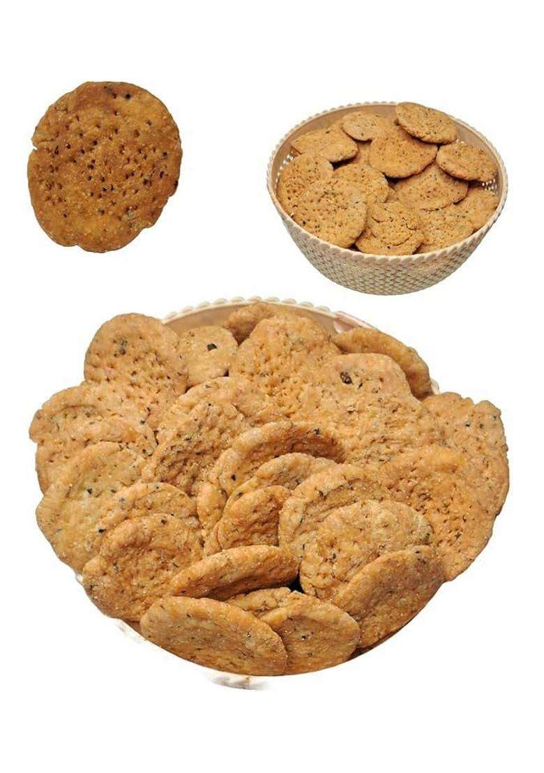 Dfc Mathri Namkeen 350G | Authentic Rajasthani Khasta Snack Crispy Nunta Biscuits Traditional Indian Savory Perfect Tea-Time & Travel Munch Festive Gift Pack - Indya