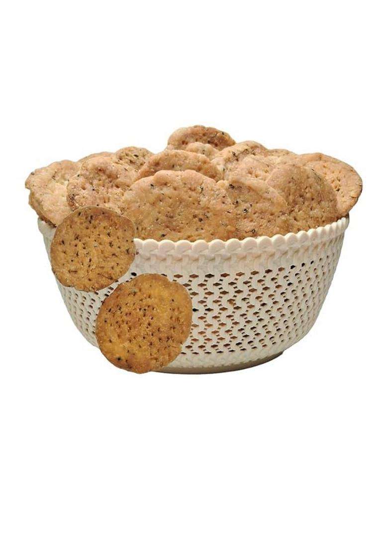 Dfc Mathri Namkeen 350G | Authentic Rajasthani Khasta Snack Crispy Nunta Biscuits Traditional Indian Savory Perfect Tea-Time & Travel Munch Festive Gift Pack - Indya