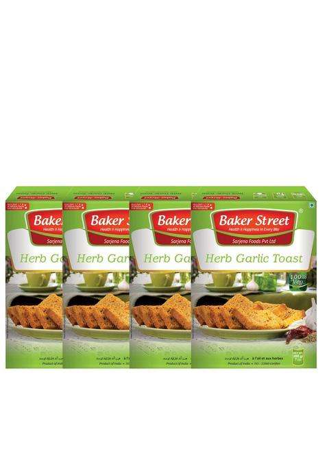 Baker Street Herb Garlic Toasties 200Gms*4 (Pack Of 4)