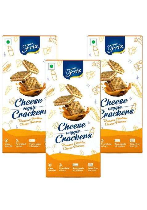Esnext Frix Cheese Cream Veggie Cracker I Romano Cheddar Flavor (An Original Recipe) - 160G (Pack Of 3)