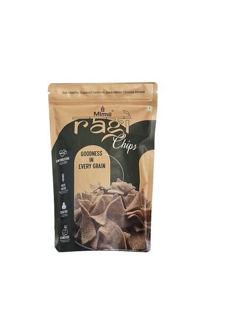 Mimmii Ragi Chips 100G Baked Finger Millet Snack | Gluten-Free, High-Fiber Light, Crunchy, And Wholesome Resealable Pack For Freshness Anytime