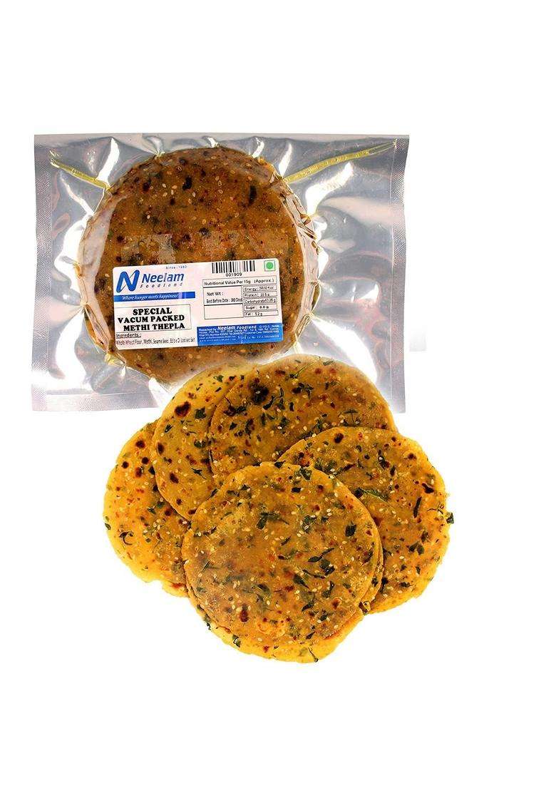 Neelam Foodland Vacum Packed Methi Thepla, 250 G - Indya