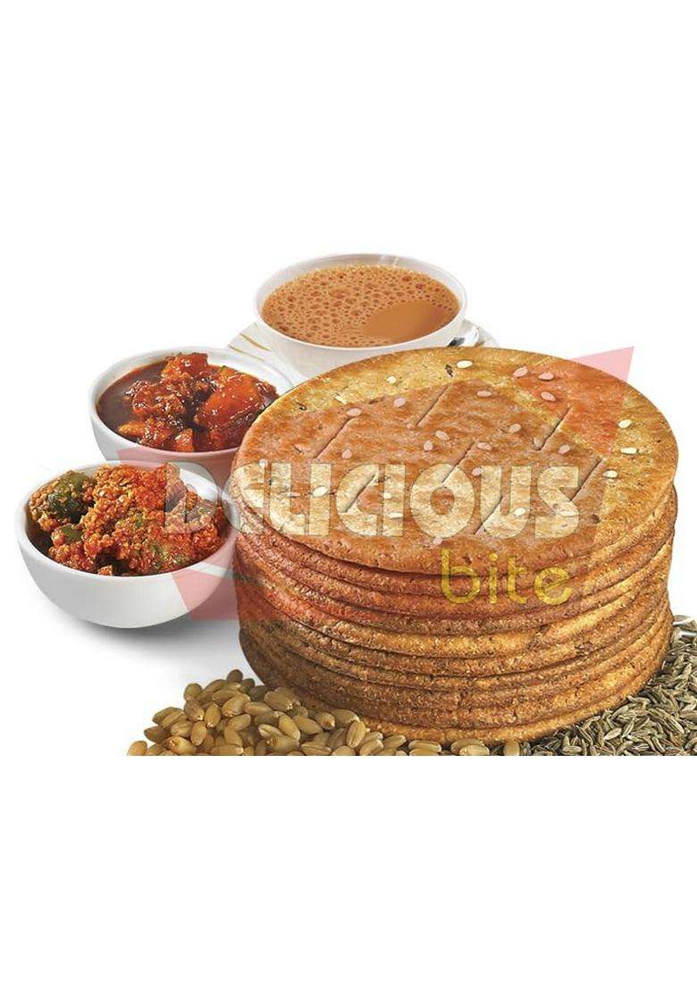 Delicious Bite Masala Dry Bhakhri (4 Packs Of 180 Gm Each) Whole Wheat Roasted Snacks | Ready To Eat Crisps Healthy Traditional Gujarati Vacuum Packed Best Choice For Snack Time Parties & Events Travel Friendly Pack - Indya
