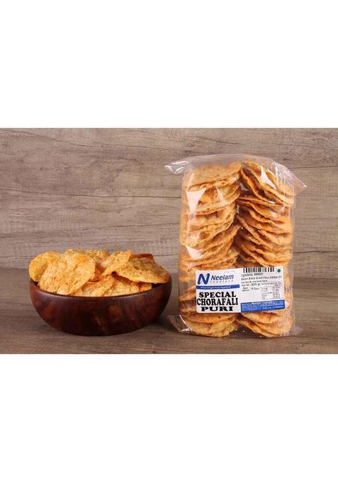 Neelam Foodland Special Chorafali Puri, Traditional Indian Snack, 400G