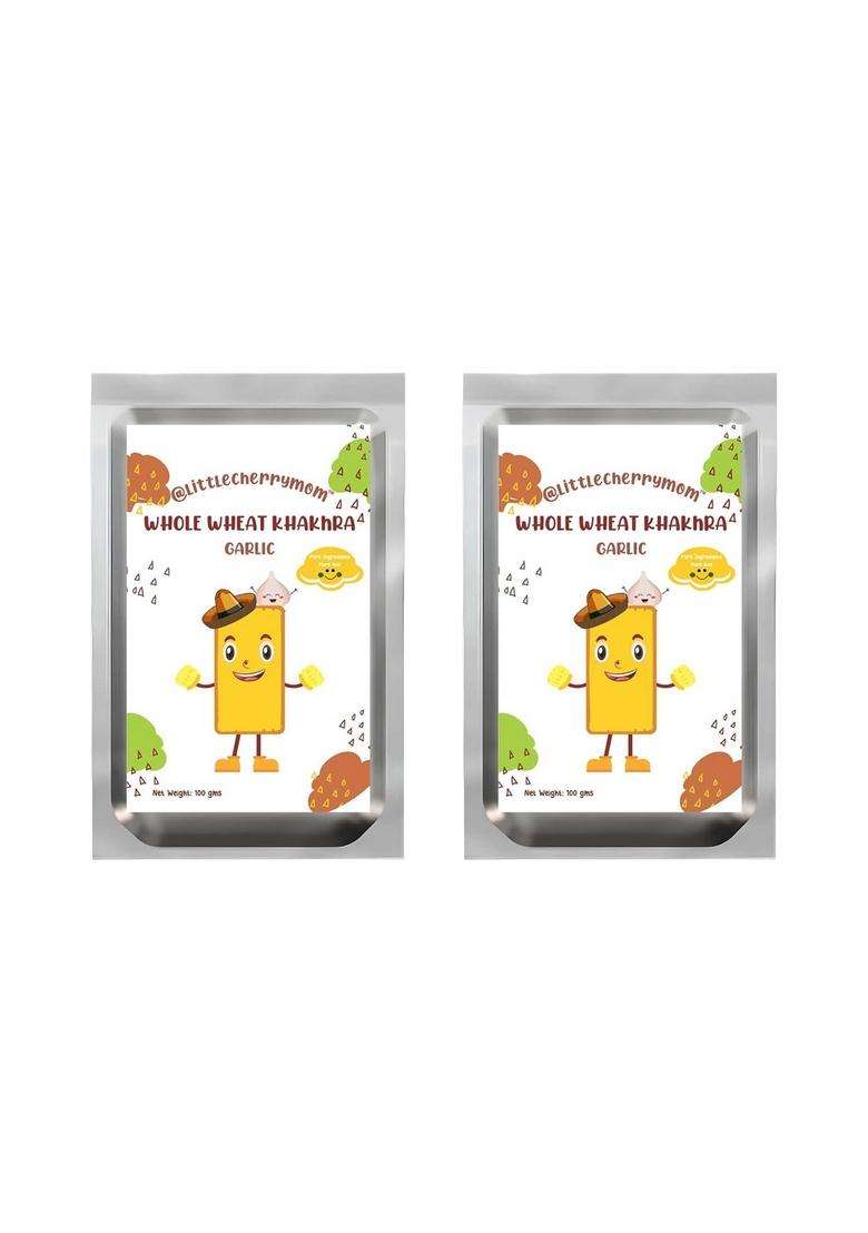 @Littlecherrymom "Whole Wheat Khakhra Garlic Flavour ((100G X 2))" (Pack Of 2, 200.00, Gram) - Indya