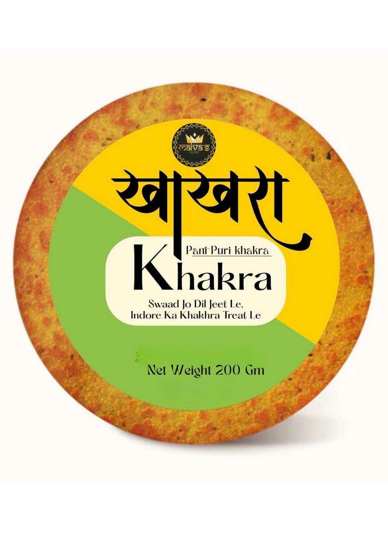 Malvas Food Khakhra Ready To Eat Delicious Crispy & Crunchy, Healthy Anytime Snack | Gluten Free Instant Snacks All Time Favourite Indian (200 G (Pack Of 1), Pani Puri Khakra) - Indya
