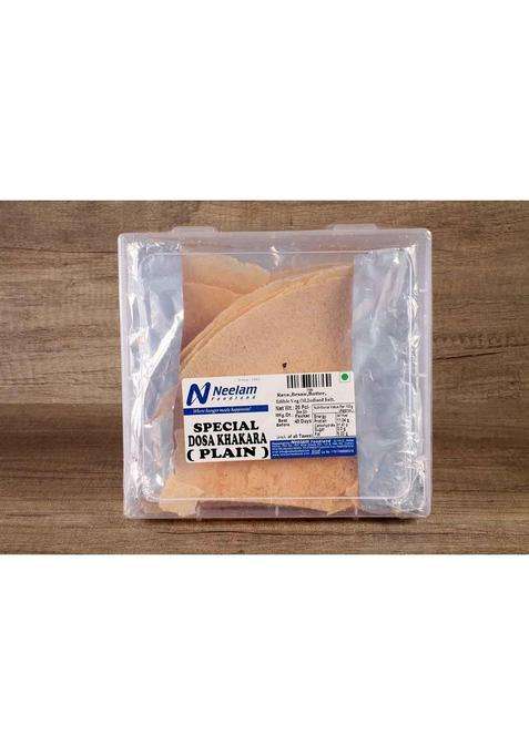 Neelam Foodland | Dosa Khakhra Plain Crispy & Light Indian Snack 400Gm