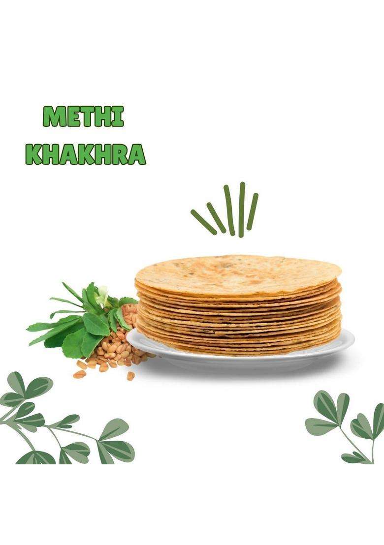 Tasty Crumbles Methi Khakhra, Traditional Indian Snack, 400G, Pack Of 2 (Each 200G) - Indya