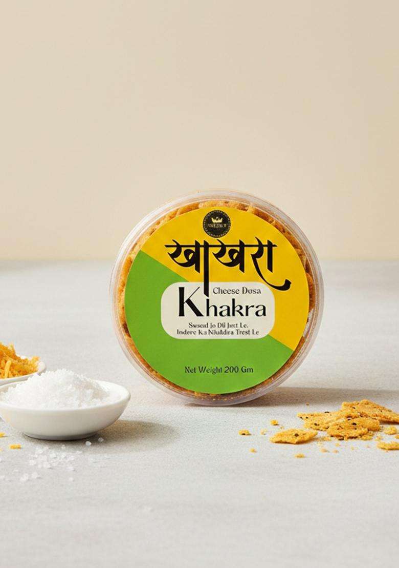 Malvas Food Khakhra Ready To Eat Delicious Crispy & Crunchy, Healthy Anytime Snack | Gluten Free Instant Snacks All Time Favourite Indian (200 G (Pack Of 2), Cheese Khakhra) - Indya