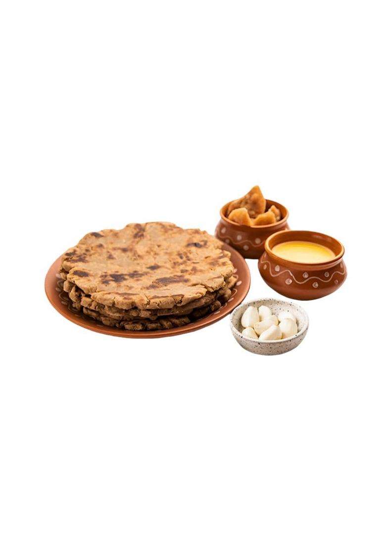Golers Garlic Bhakhari | Ready To Eat Roasted Healthy Gujarati Snacks No Artificial Colours Maida Vacuum Packed Indian Dry Bhakri Snack 180Gm (Pack Of 5) - Indya